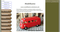 Desktop Screenshot of modellautos.miniatures.de