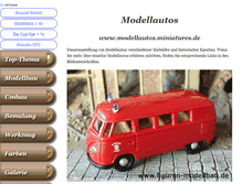 Tablet Screenshot of modellautos.miniatures.de
